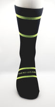 Load image into Gallery viewer, Light compression triathlon socks , Black/fluo yellow logo
