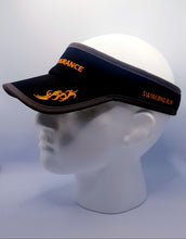 Load image into Gallery viewer, Pro triathlon dry fit mesh running visor , Black/grey with orange logo
